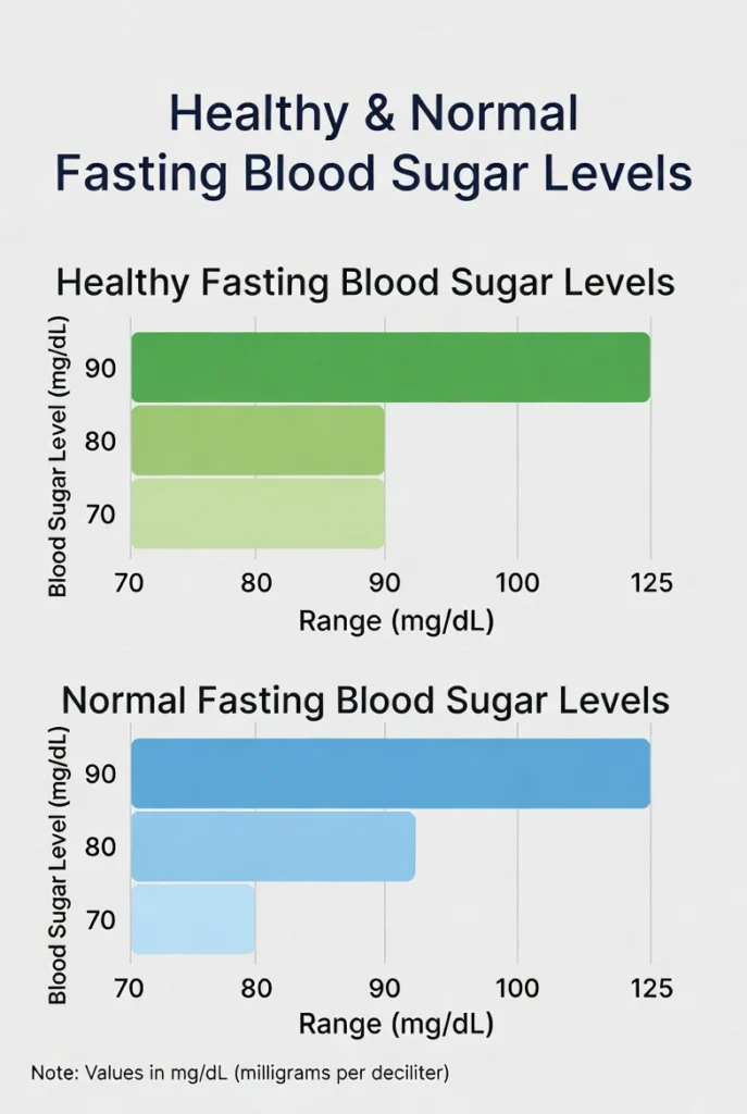 Healthy & Normal Fasting Blood Sugar Levels