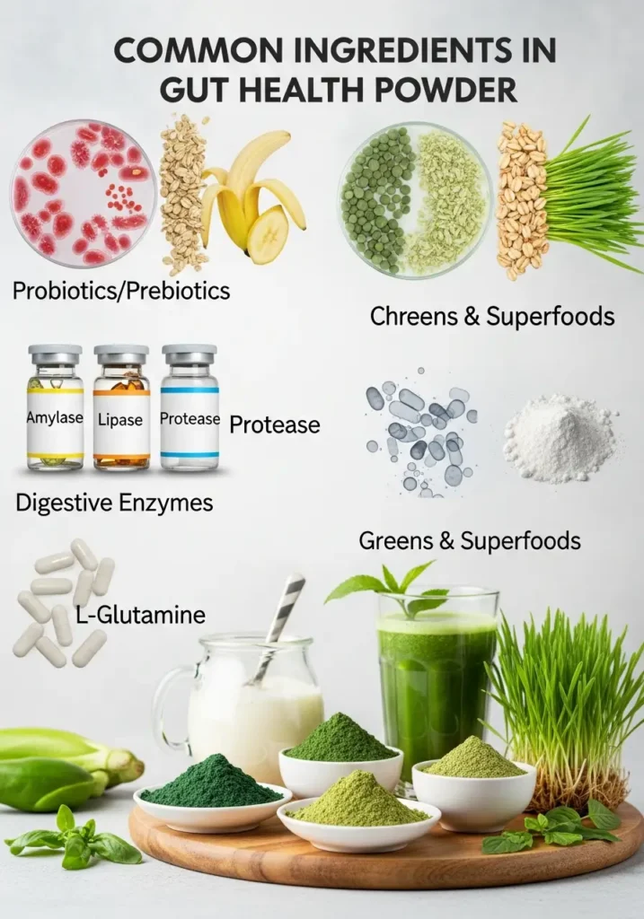 Common Ingredients in Gut Health Powder
