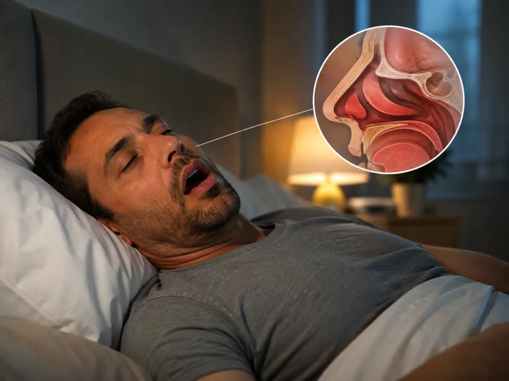 can a deviated septum cause sleep apnea
